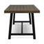 Table de salle à manger d'extérieur en bois - aspect industriel moderne, gris avec accents gris et noir