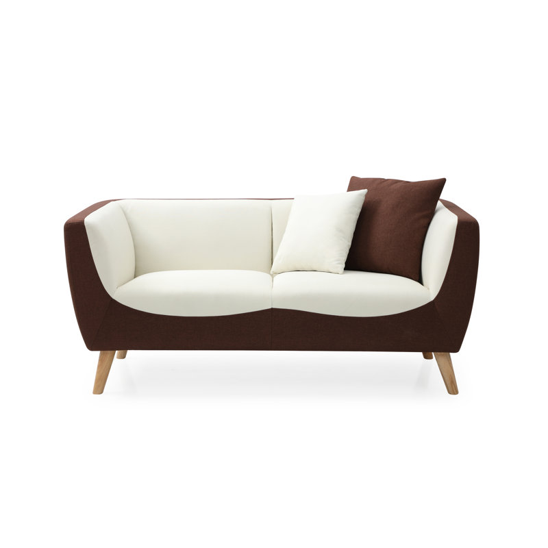Canapé Mcardle, 27" H x 63" W x 31" D, Brun / blanc crème
