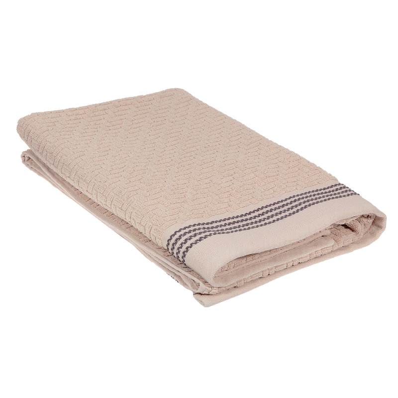 Serviette de bain Basketweave, Gris clair