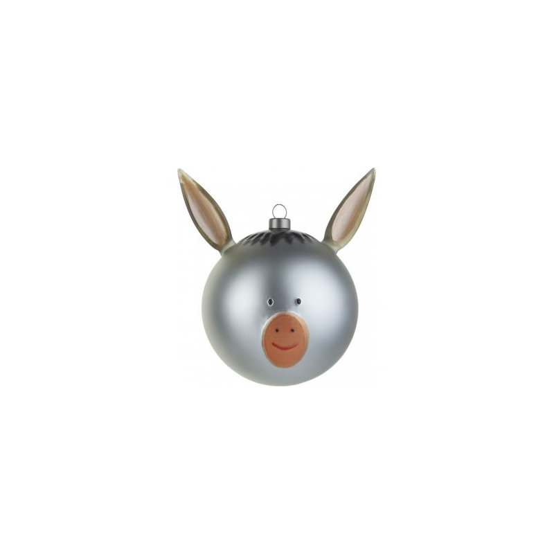 13.5cm Glass Animals Bauble, Multi