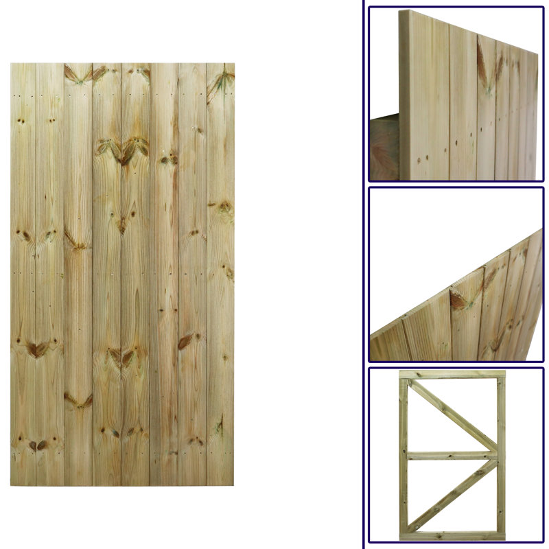 Narmada Pressure Treated (Tanalised) Gate, 180cm H x 90cm W x 4.6cm D