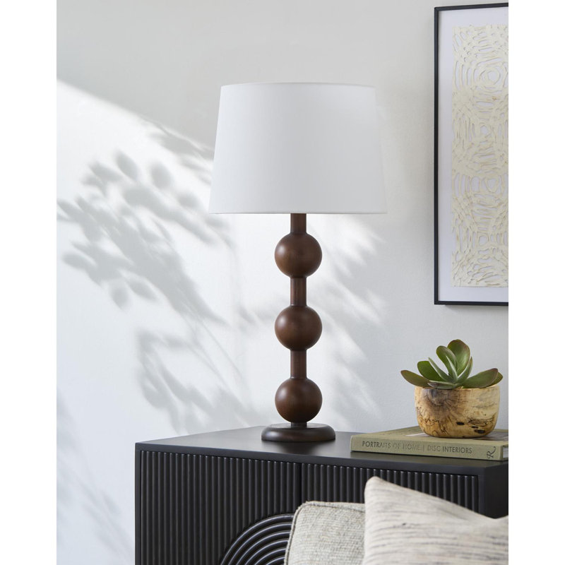 Lampe de table Atilano, Brun