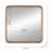 32"x32" Square Mirror with Wood Frame