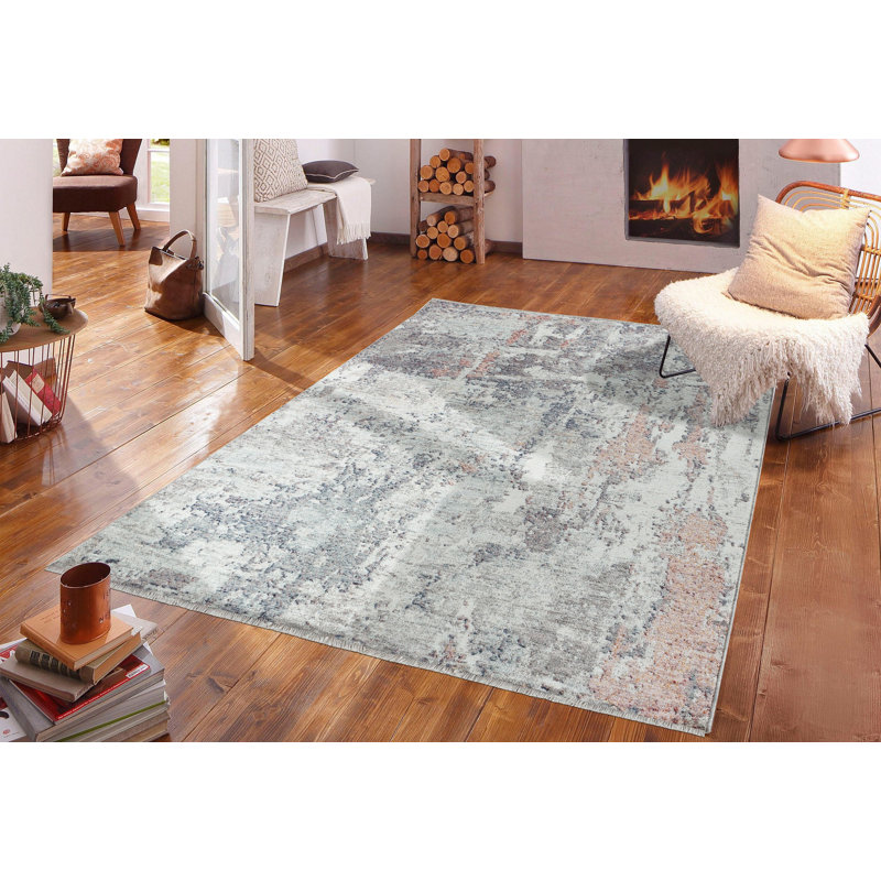 Ginsberg Abstract Space-dyed Polyester Rug, Rectangle 7'10" x 10'9"