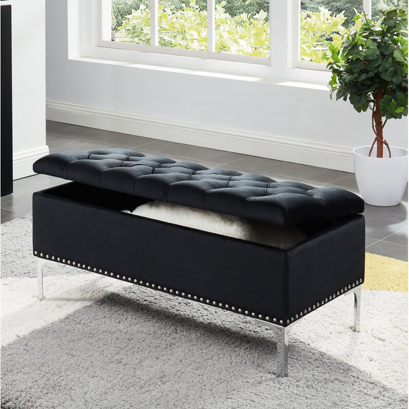 Banc de rangement Carmel Barrie, Noir