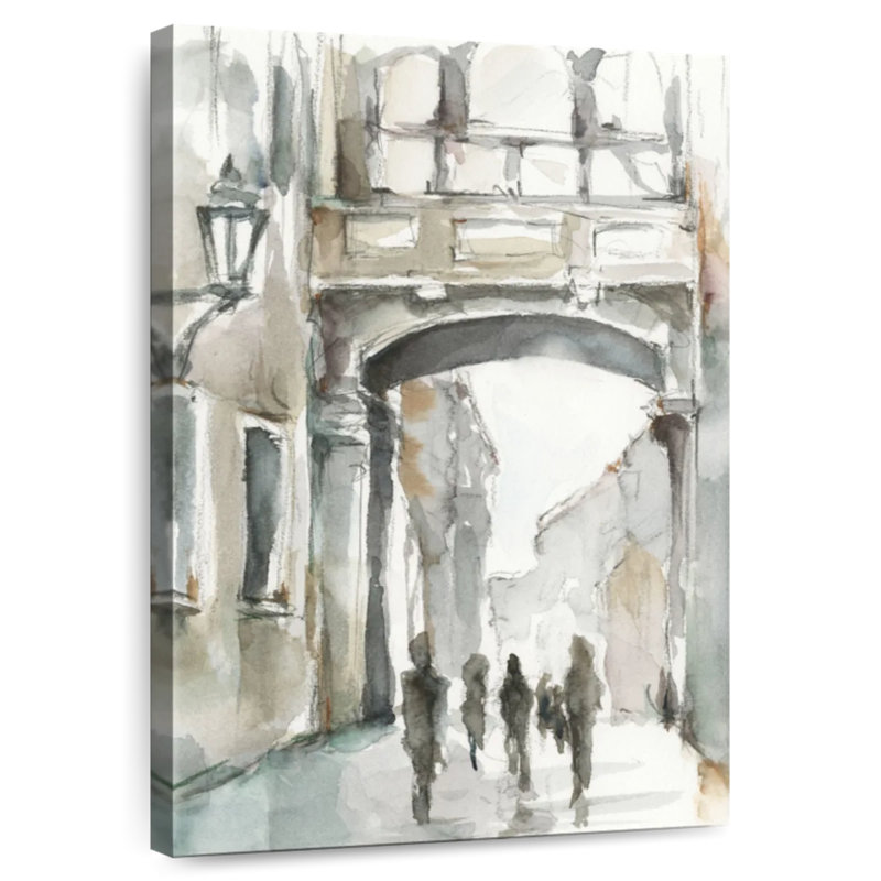 Aquarelle de Sireci, études sur l'arche I, H 12 po x l 8 po