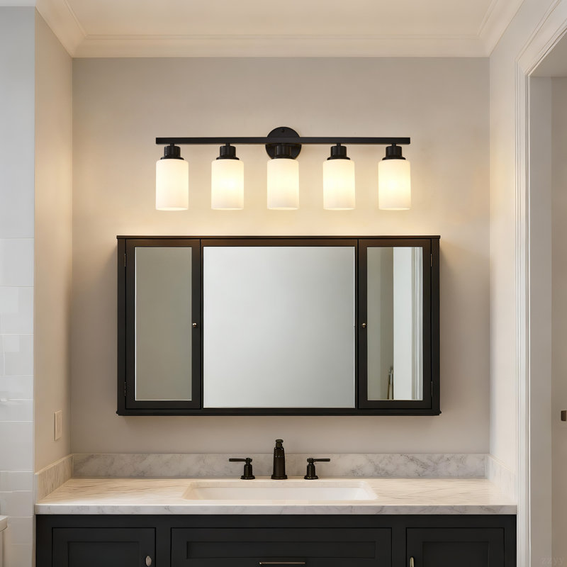 Appliques murales noires mates avec abat-jour en verre blanc (sans ampoules) pour éclairage de salon de chambre à coucher