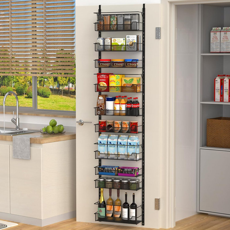 Over-the-Door Spice Rack, Black