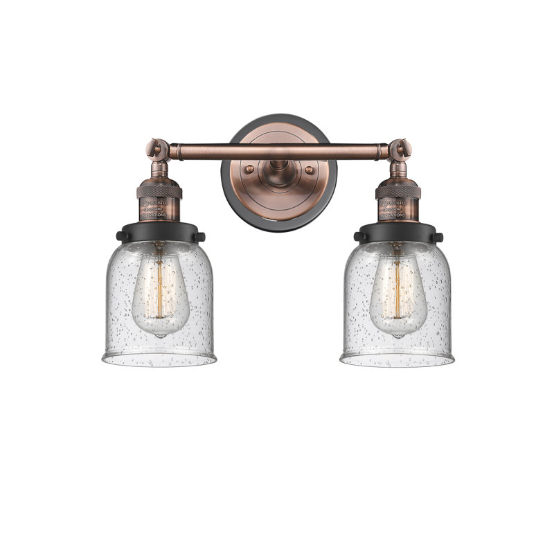 Éclairage pour meuble-lavabo à intensité variable 2 lumières Amher, Grainé