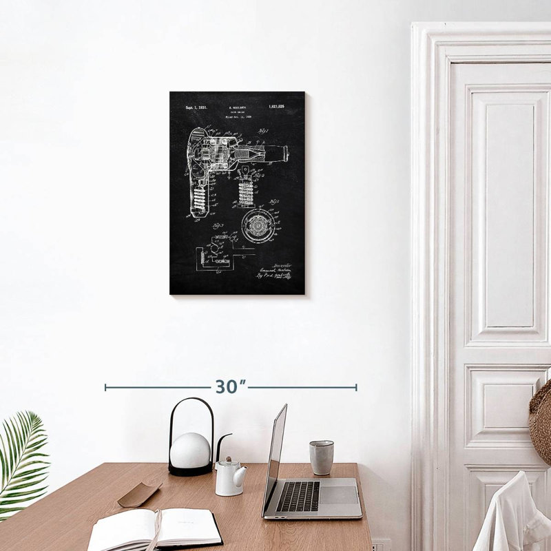 Hair Dryer 1931 BW Kynaat, 24" H x 16" W
