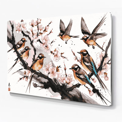 Art mural en métal oiseaux