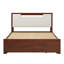 Grand lit de rangement Mid-Century en bois massif avec 2 tiroirs -231158085