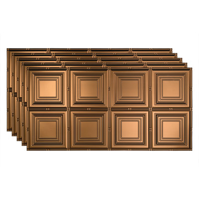 Portrait 24.38'' L x 48.38'' W Textured Vinyl Glue Up Ceiling Tile