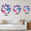 Horloge murale moderne en marbre rose et bleu-395087255