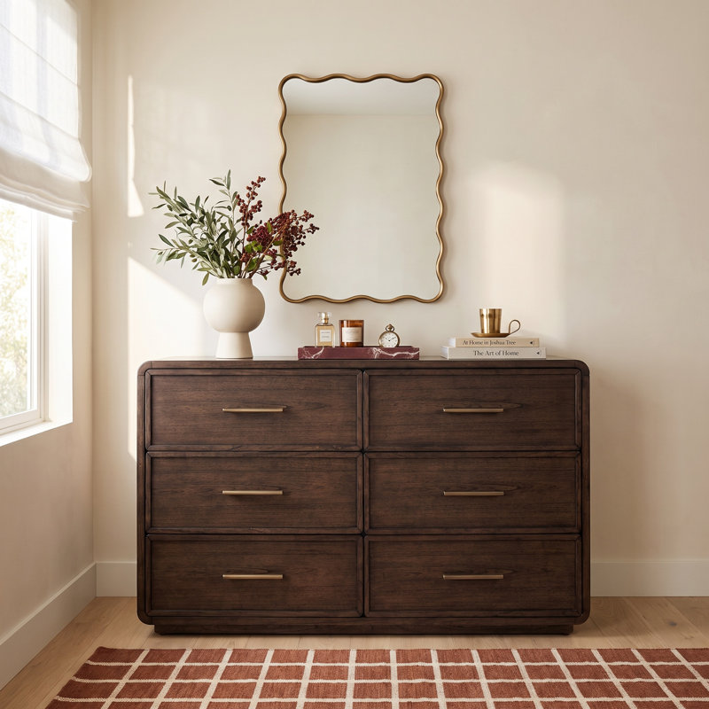 Brewster 6-Drawer Dresser, Dark Brown