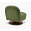 Tava Upholstered Swivel Accent Armchair - Stylish Retro Inspired Curved Cushion-1023482373
