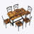 7 Pieces Dining Set 7-Piece Kitchen Table Set Perfect For Kitchen, Breakfast Nook, Living Room Occasions-1187206675-1187206673