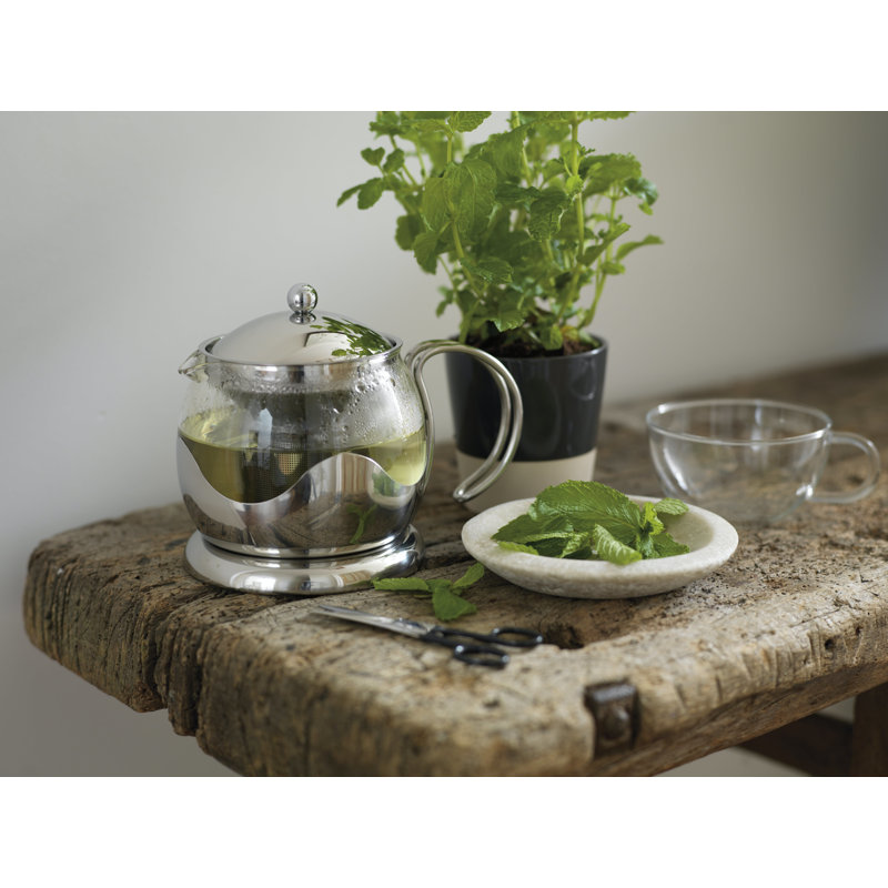  La Cafetière Le Teapot Glass Loose Leaf Teapot with Infuser, 22, Silver