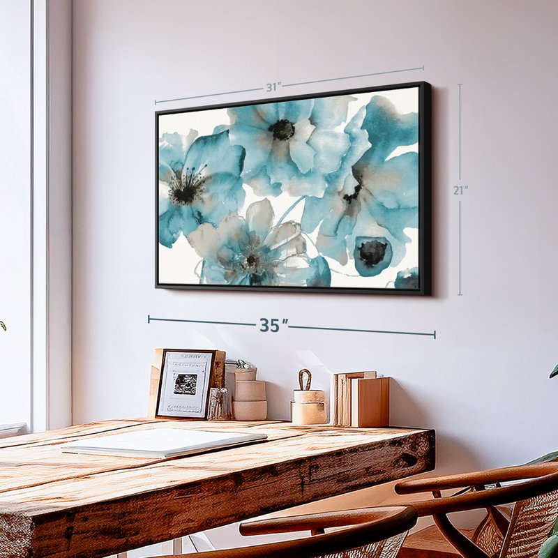 Teal Kissed Hues Canvas Print, 21" H x 31" W