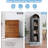Metal Arched Bookcase Cabinet, Arch Display Storage Cabinet With Glass Doors & 2 Shelves For Living Room, Kitchens,office, Black, Assembly Required,15.35''d*16.26''w*63''h