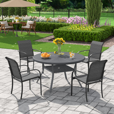 4-Person Outdoor Aluminum Patio Dining Set