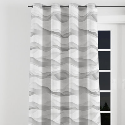 Abstract Curtain panels - Modern Azilda Grommet Curtain - 1 Panel