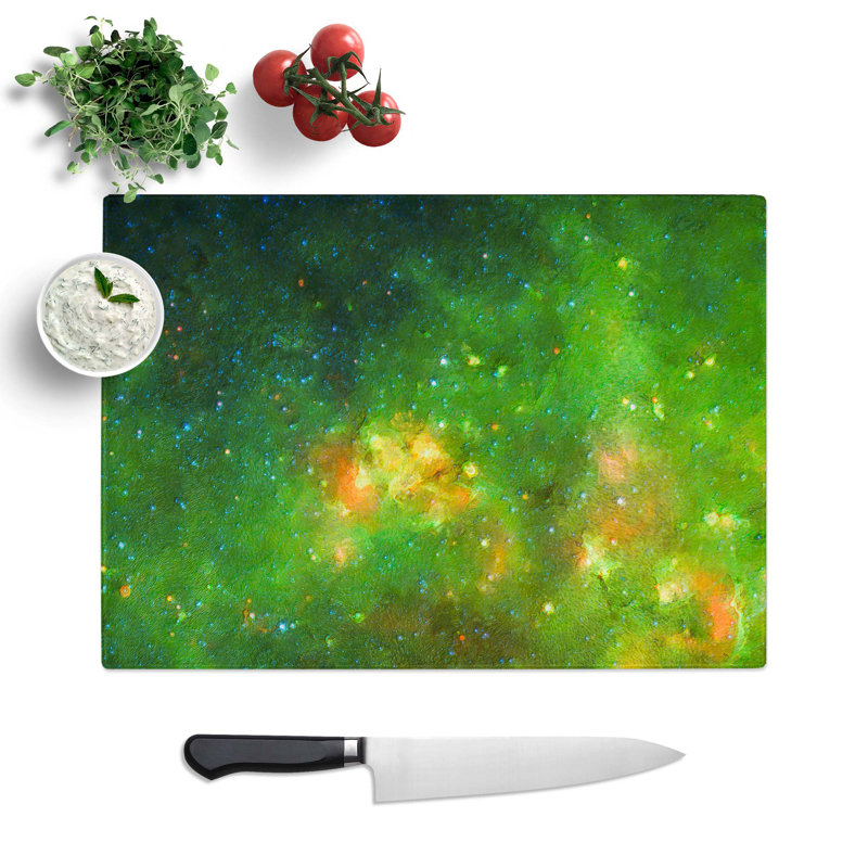 Tempered Glass out of Space Vol.25 Chopping Board, 28.5 cm W x 20 cm L