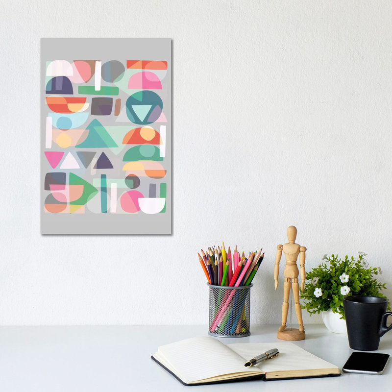 Pastel Geometry II by Mareike Böhmer - Gallery-Wrapped Canvas Giclée on Canvas, Canvas, 20.32 cm H x 30.48 cm W