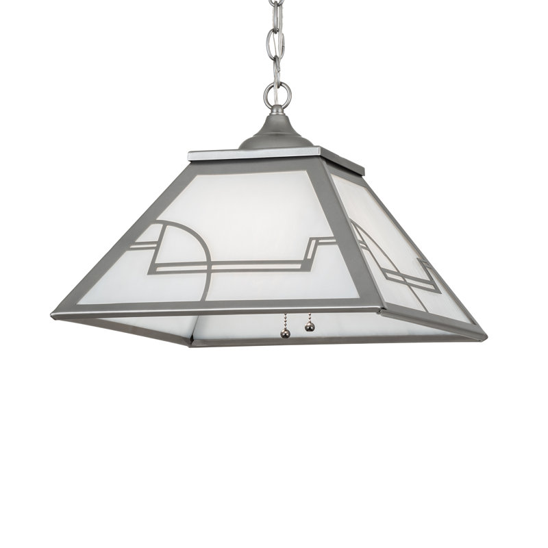 Luminaire suspendu conique unique à 2 lumières