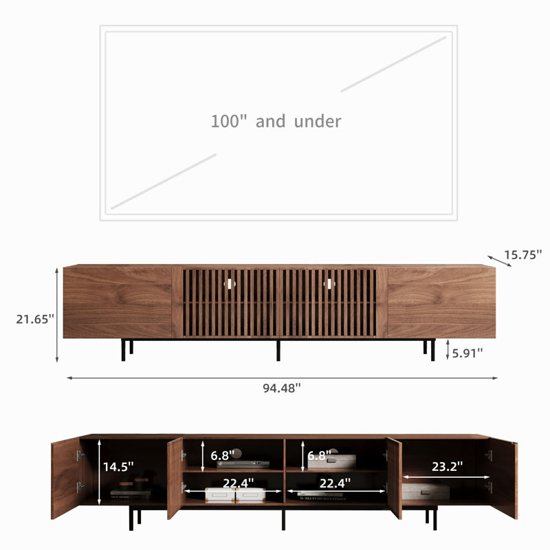 Mid Century Modern Ahijah TV Stand - Minimalist Design