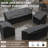 5 Pieces Modern Outdoor Furniture Patio Conversation Sets With Olefin Fabric-1458121947
