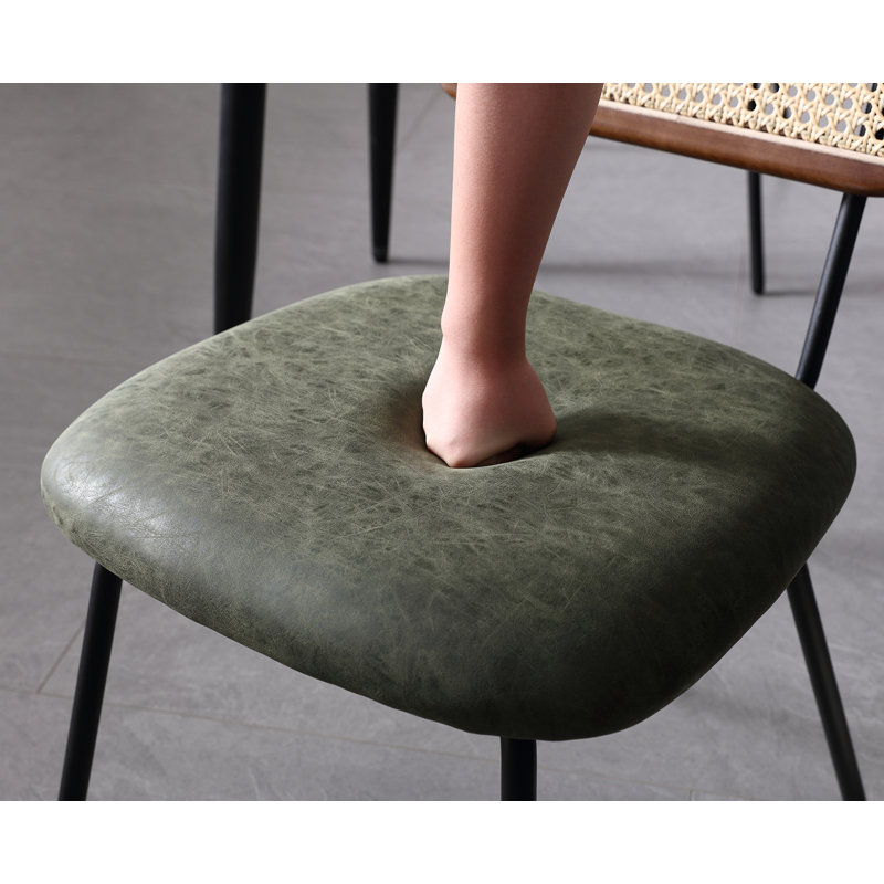 Chaise d'appoint à dossier en croix Lashounda, Vert