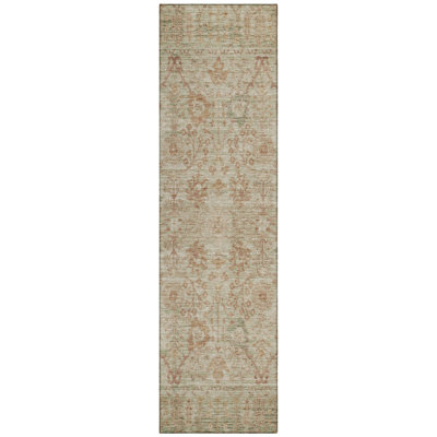 Machine Washable Indoor/Outdoor Chantille ACN1106 Beige Rug