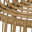 Table d'appoint en osier avec structure en cage pour un décor extérieur, durable et sans assemblage requis.