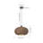1-Light Dimmable Oval Kitchen Island Pendant Light Handmade Walnut Rattan Double-layer shade-136168444-136168446