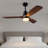 52" Mid-Century Modern Solid Wood 3-Blade Propeller Ceiling Fan with Light and Remote
