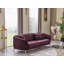 Canapé et fauteuil d'appoint Kankia, bourgogne-678294111