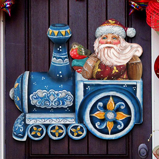 Décoration murale père noël sur train gallery