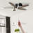 Gurdip 5-blade pull chain ceiling fan with light