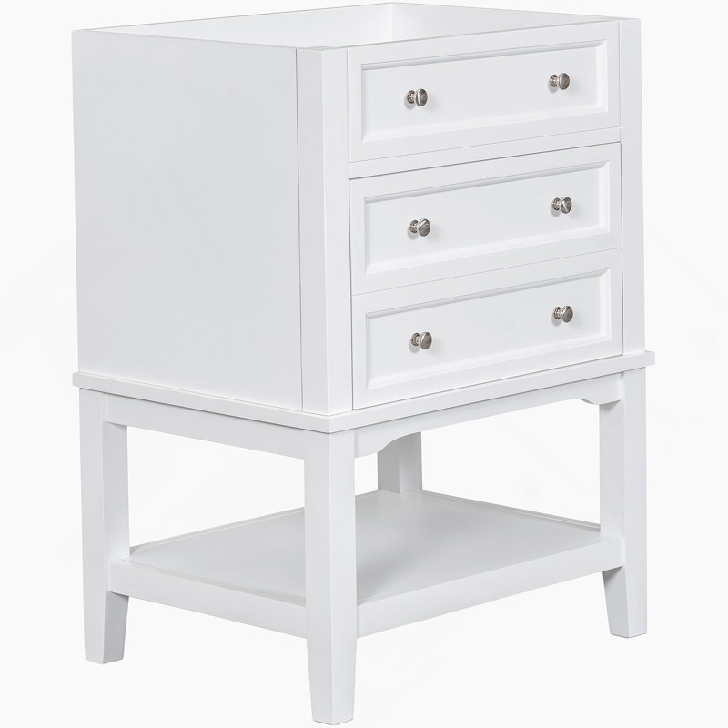 Bathroom Vanity Without Sink, Base Only, Solid Wood Frame