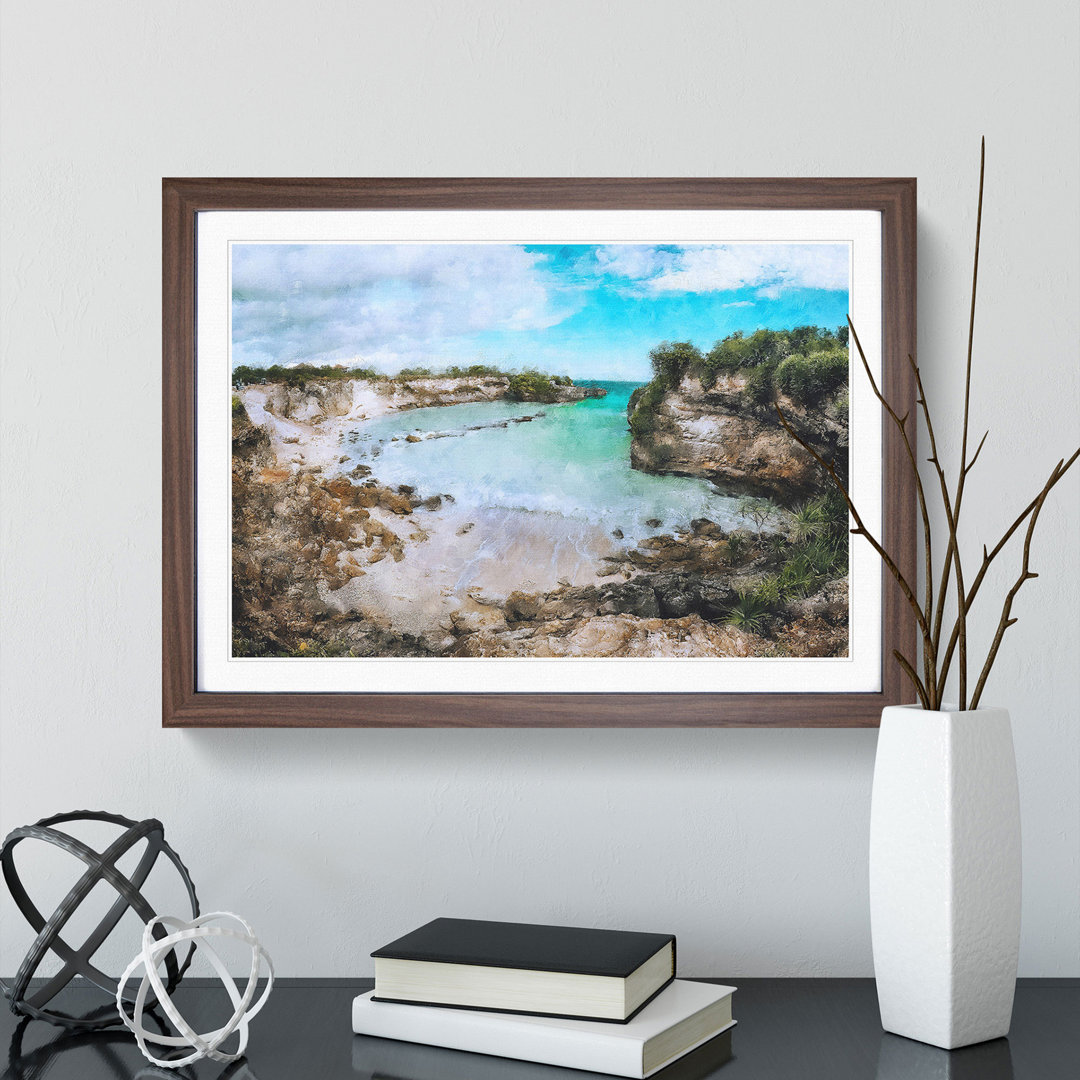 Beach on Nusa Ceningan Island in Indonesia - Picture Frame Painting