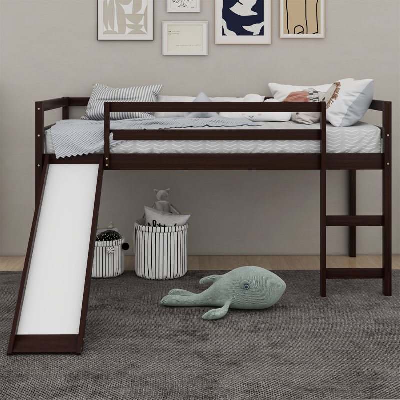 Loft Bed With Slide, Espresso