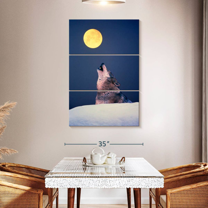 Brampt Wolf Calling The Pack, 50" H x 32" W