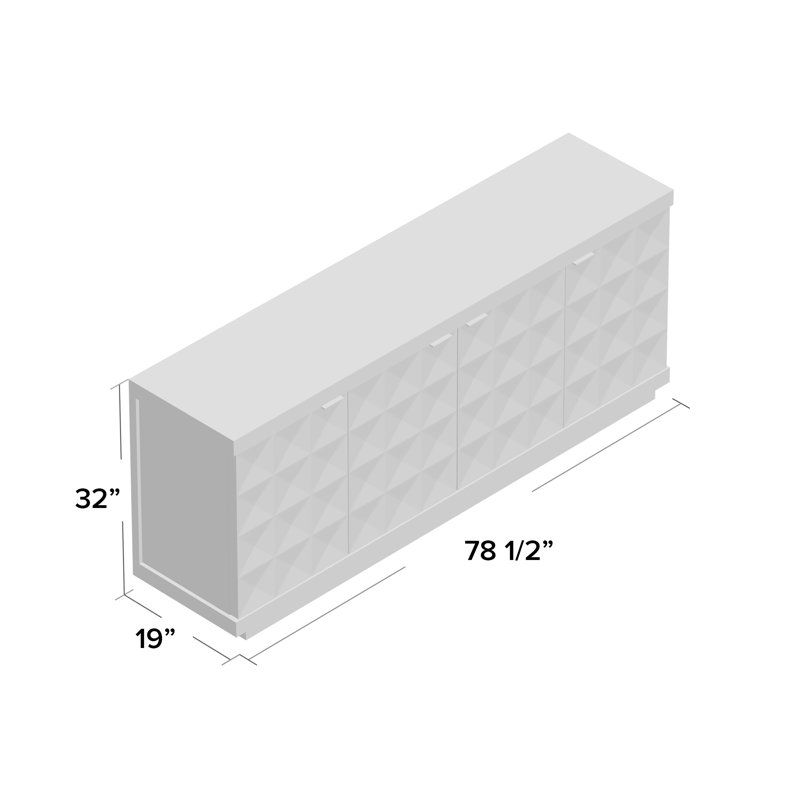 Axiom 78.4" Wide 2 Drawer Sideboard