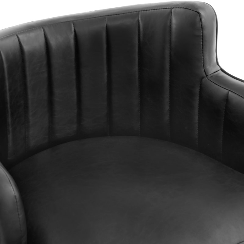 Tabouret de bar 36 po avec siège rembourré en similicuir noir 36 po, Noir
