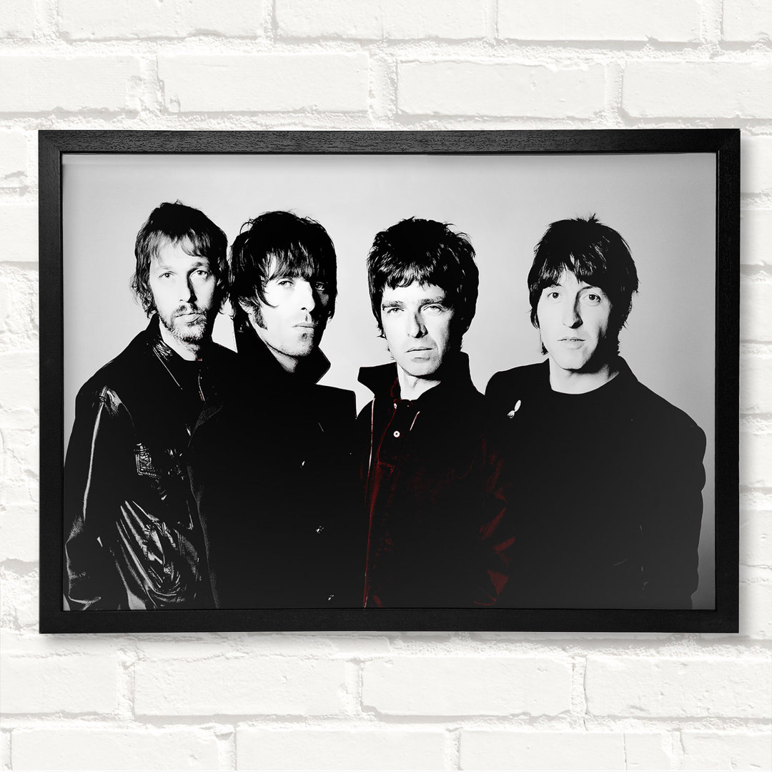 Oasis Noel Red B N W - Closed Corner Frame Kunstdrucke auf Holz