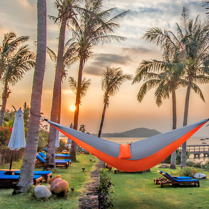 Hamac de camping double Natoma, Orange et gris