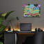 «Chameleon 2» par Tim Jeffs, art mural acrylique, 16 po x 12 po