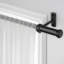 Tringle à rideaux simple de longueur réglable de 1 po de diamètre Aresha noire pour montage au plafond / mural-1537958665-1481101915