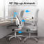 Chaise de bureau ergonomique en filet avec support lombaire - Accoudoirs rabattables, roulettes pour la maison / le bureau / d'étude (capacité de 350 lb)-578397919-578397904